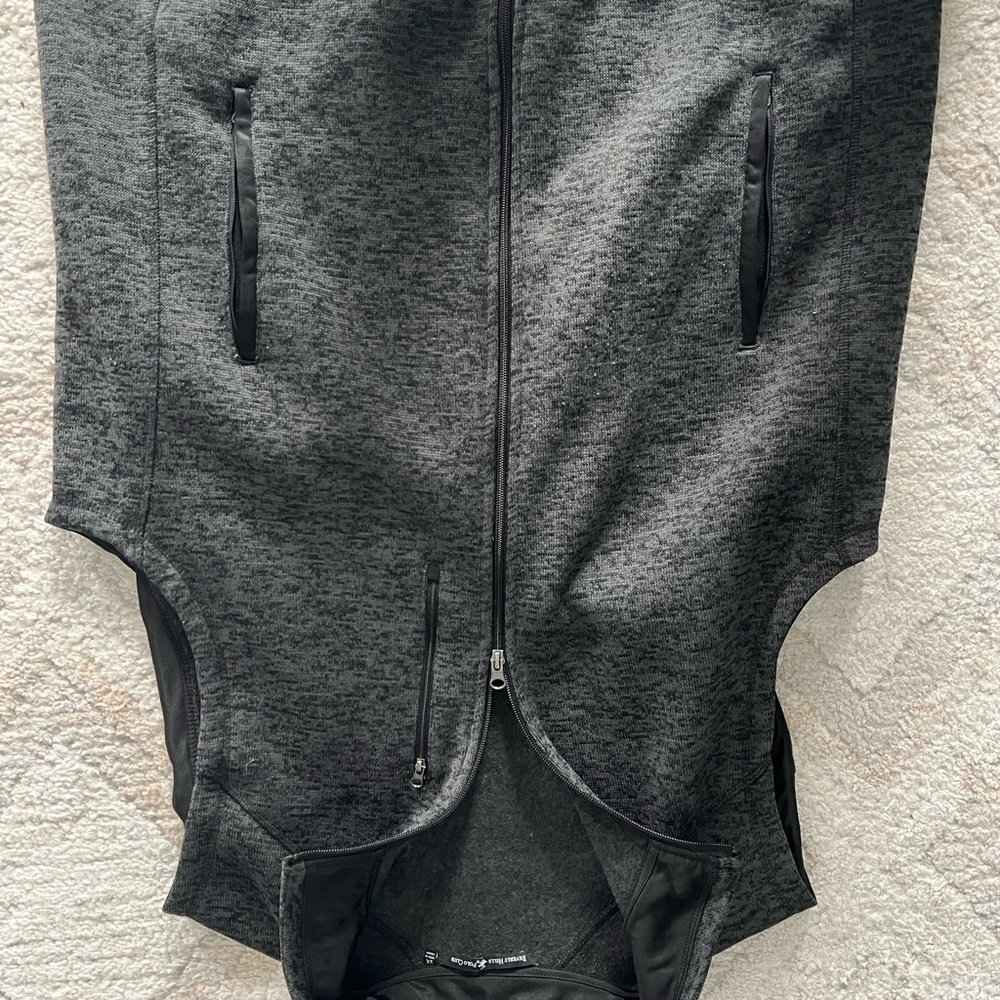 Charcoal Zip-Up Vest with Pockets